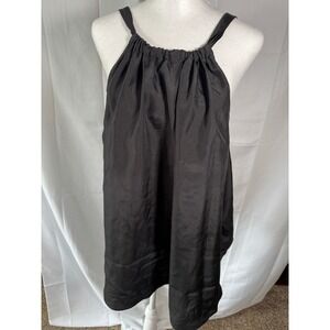 Banana Republic Tank Top XL Black 100% Silk Sleeveless Blouse Elegant